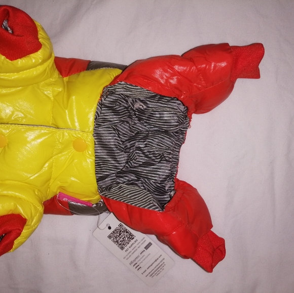 3/$60! fluffy down dog coat pink small addidog - Picture 4 of 4